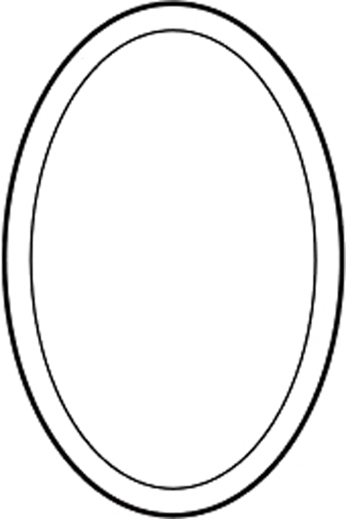 Ovaler Bevel 6x9"